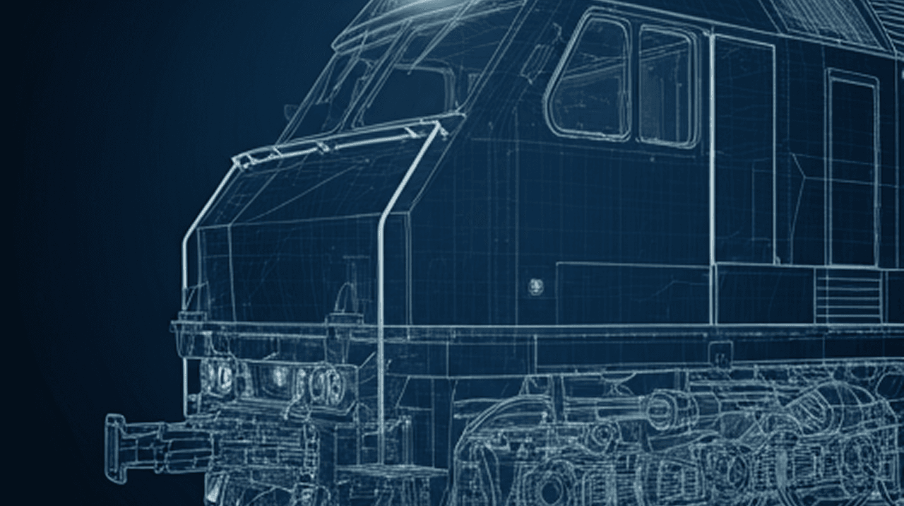 Train blueprint background